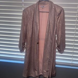 Pink snake print blazer dress size small